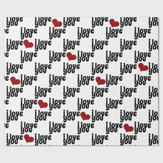Liebe Sie kühne Herzvalentin Geschenkpapier (Flach)
