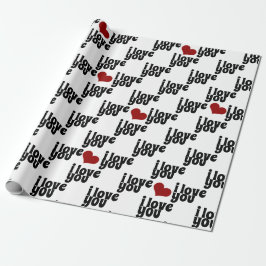 Liebe Sie kühne Herzvalentin Geschenkpapier