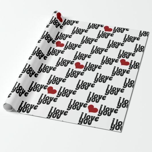 Liebe Sie kühne Herzvalentin Geschenkpapier (Ungerollt)