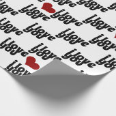 Liebe Sie kühne Herzvalentin Geschenkpapier (Ecke)