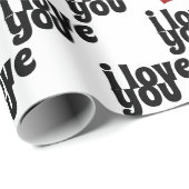 Liebe Sie kühne Herzvalentin Geschenkpapier (Rolleneckpunkt)