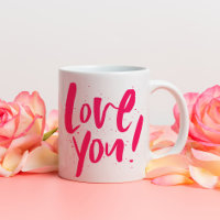 Liebe Sie kühne moderne rosa Valentinstag
