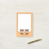 Liebe Sie Latte-Kaffee Post-it Klebezettel (Auf Schreibtisch)