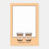Liebe Sie Latte-Kaffee Post-it Klebezettel (Vorderseite)