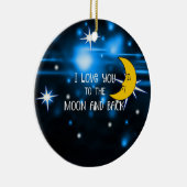 Liebe Sie, Liebe Sie, Liebe Sie zum Mond und Keramik Ornament (Rechts)