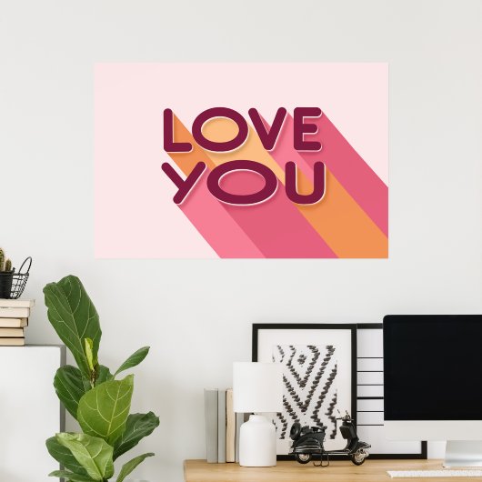 Liebe Sie Liebe Zitat Poster (Heimbüro)