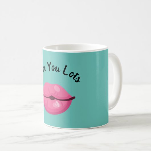 Liebe Sie lieben Kissy Lips Kaffeetasse (VorderseiteRechts)