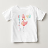 Liebe Sie lieben Niedlich rosa Flamingo Baby T-shirt (Vorderseite)