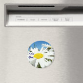 Liebe Sie! Magnete Blue Sky White Daisy Blume Magnet (In Situ (Geschirrspüler))