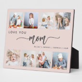 Liebe Sie Mama 8 FotoCollage Rosa Rosa Fotoplatte (Seite)