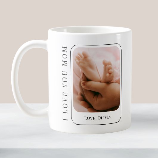 Liebe Sie Mama Baby Foto Moderne einfache Mütter T Kaffeetasse