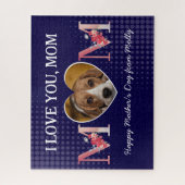 Liebe Sie Mama Blumenzauber Hund Foto Jigsaw Puzzle (Vertikal)