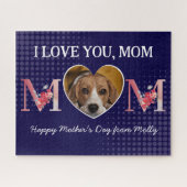 Liebe Sie Mama Blumenzauber Hund Foto Jigsaw Puzzle (Horizontal)