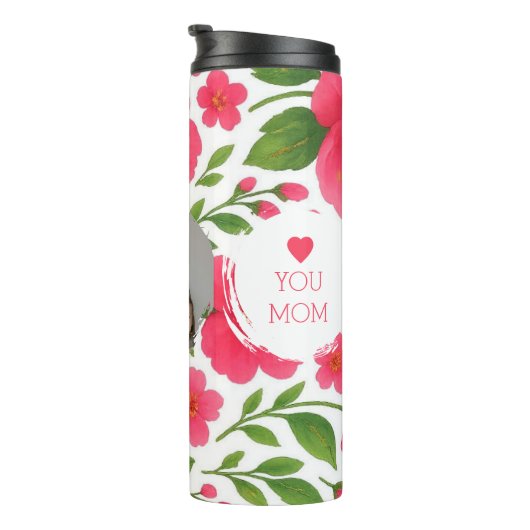 Liebe Sie Mama Bluthochröhrentumbler mit Foto Thermosbecher (Nach rechts gedreht)