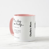 Liebe Sie Mama Custom Dog Foto & quote 2-seitig Tasse (Vorderseite Links)