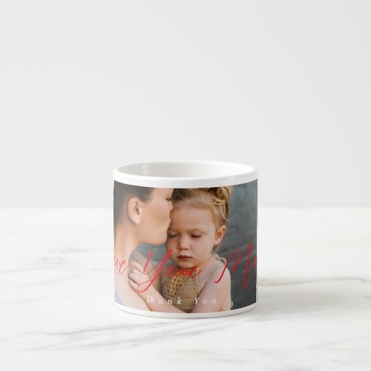 Liebe Sie Mama Danke Foto Espressotasse (Vorderseite)