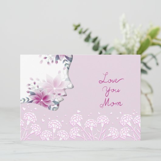 Liebe Sie Mama Einladung (Stehend Vorderseite)