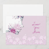 Liebe Sie Mama Einladung (Vorne/Hinten)