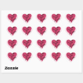 Liebe Sie Mama Ever Pink Black Typografy Herz-Aufkleber (Blatt)
