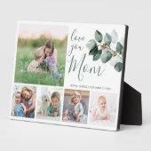Liebe Sie Mama Familienfoto Collage Eukalyptus Fotoplatte (Seite)