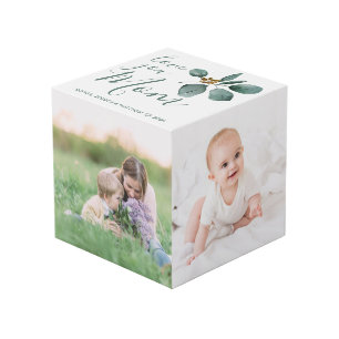 Liebe Sie Mama Familienfoto Collage Eukalyptus Würfel