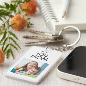 Liebe Sie Mama Familienfoto Collage Herzstück Schlüsselanhänger (Vorderseite rechts)