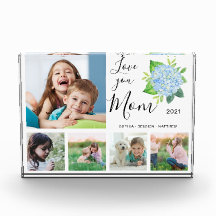 Liebe Sie Mama Familienfoto Collage Hydrangea