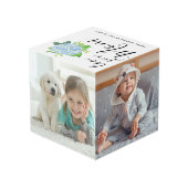 Liebe Sie Mama Familienfoto Collage Hydrangea Würfel (Rückseite Schrägansicht)