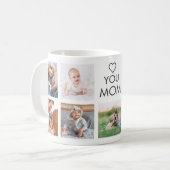 Liebe Sie Mama Familienfoto Collage Kaffeetasse (Vorderseite Links)