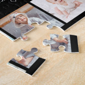 Liebe Sie Mama Familienfoto Collage Schwarz Puzzle (Seite)