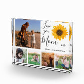 Liebe Sie Mama Familienfoto Collage Sonnenblumen Fotoblock (Rechts)