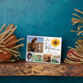 Liebe Sie Mama Familienfoto Collage Sonnenblumen Fotoplatte (Seite)