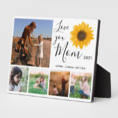 Liebe Sie Mama Familienfoto Collage Sonnenblumen Fotoplatte (Seite)