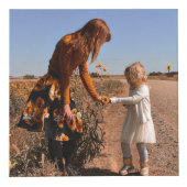 Liebe Sie Mama Familienfoto Collage Sonnenblumen Würfel (Vorderseite)