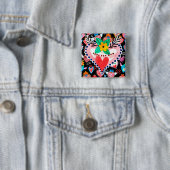 Liebe Sie Mama farbenfrohe mexikanische Herz Mutte Button (Beispiel)