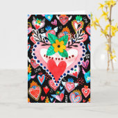 Liebe Sie Mama farbenfrohe mexikanische Herz Mutte Karte (Gelbe Blume)