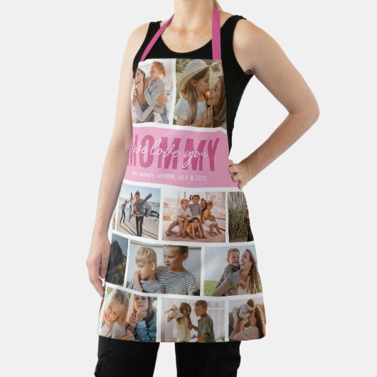 Liebe Sie Mama Foto Collage Pink Schürze (InSitu)