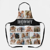 Liebe Sie Mama Foto Collage Schwarz Schürze (Vorderseite)