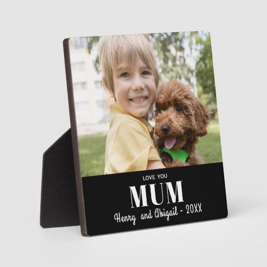 Liebe Sie Mama Foto Familie Moderner Sake Fotoplatte (Vorderseite)