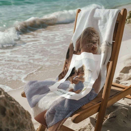 Liebe Sie Mama Foto Geschenk Strandtuch