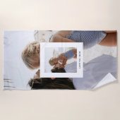 Liebe Sie Mama Foto Geschenk Strandtuch (Vorderseite)