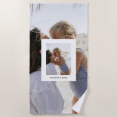 Liebe Sie Mama Foto Geschenk Strandtuch (Vorderseite)