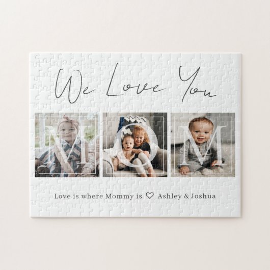 Liebe Sie Mama Foto Jigsaw Puzzle (Horizontal)