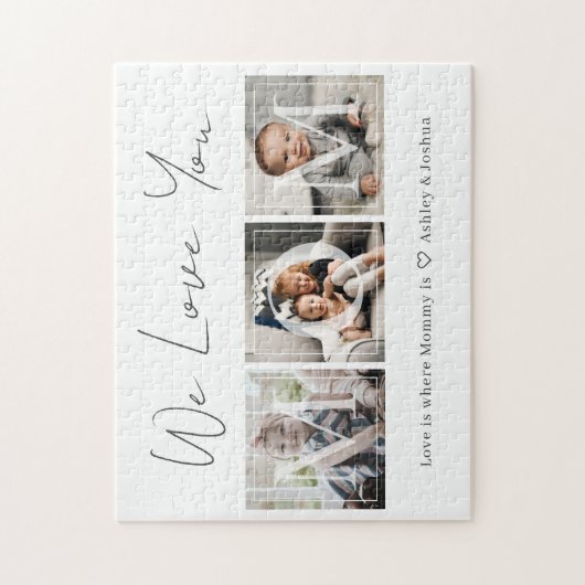 Liebe Sie Mama Foto Jigsaw Puzzle (Vertikal)