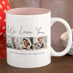 Liebe Sie Mama Foto Zwei-Tonen-Kaffee-Tasse Zweifarbige Tasse