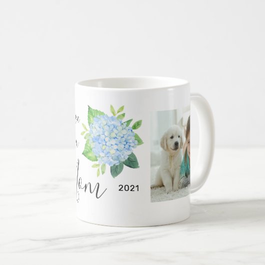 Liebe Sie Mama Fotos Hydrangea Kaffeetasse (VorderseiteRechts)