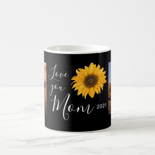 Liebe Sie Mama Fotos Sonnenblumen Kaffee Tasse (Mittel)