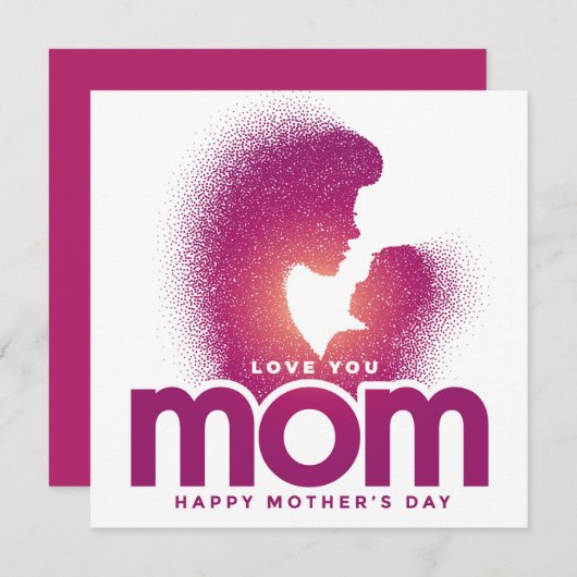 Liebe Sie Mama (Glücklicher Muttertag) Einladung (Vorne/Hinten)