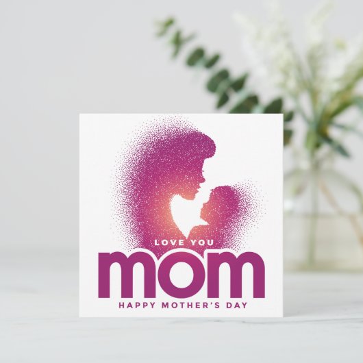 Liebe Sie Mama (Glücklicher Muttertag) Einladung (Stehend Vorderseite)