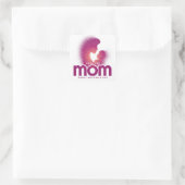 Liebe Sie Mama (Glücklicher Muttertag) Quadratischer Aufkleber (Tasche)